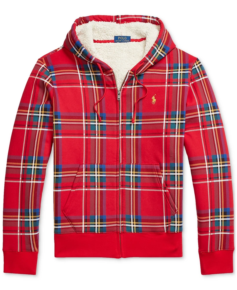 Polo Ralph Lauren Men's Plaid Pile Fleece-Lined Hoodie