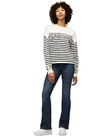 Tommy Jeans Women's Striped Cotton Varsity Sweater