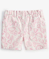 Epic Threads Toddler Girl Berry-Print Paperbag-Waist Jean Shorts, Exclusively at Macy's