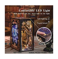 Cutebee Diy Book Nook Kit Diy Dollhouse Miniature House Booknook for Adults and Teens, Bookshelf Insert Decor, Bookends Model Build-Creativity Gift Ki