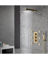 Casainc 12 Inch Luxury Thermostatic Complete Shower System with Rough-in Valve