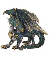 Fc Design "2-pc Gift Set" 4"H Green Dragon Figurine Statue Ornament Home Room Office Decor and Perfect Gift Ideas for Housewarming, Holidays and Birth