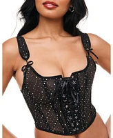 Adore Me Women's Diamond Corset & Panty Set