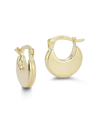 Rachel Zoe 14K Gold Crescent Huggie Earrings