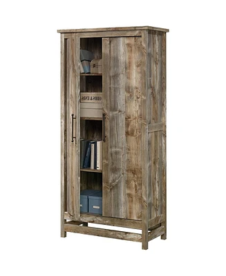 Slickblue Farmhouse Storage Cabinet Wardrobe Armoire for Rustic Style and Efficient Bedroom Organization