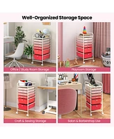 Gouun 6 Drawers Rolling Storage Cart Organizer