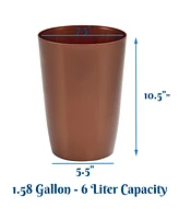 Florida Brands Small Trash Can with Open Top for Compact and Tight Spaces – 1.58 Gallon Capacity