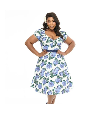 Unique Vintage Plus Ohara Swing Dress