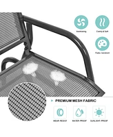 Gouun Outdoor Single Swing Glider Rocking Chair with Armrest