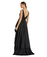 Mac Duggal Women's Taffeta Hi-Low Ruffle Gown