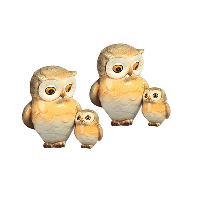 Fc Design "2-pc Gift Set" 5.25"H Owl with Baby Figurine Statue Ornament Home Room Office Decor and Perfect Gift Ideas for Housewarming, Holidays and B