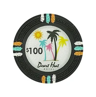 Slickblue Desert Heat Poker Chips 25-Pack - Clay Composite, $100 Value Set