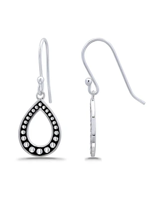 Macy's Oxidized Beaded Tear Drop Earrings