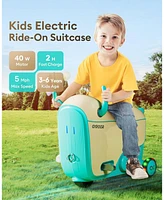 Gyroor Gnu 40W Electric Trolley Suitcase Inspired Electric Ride-On Luggage for Kids ,A Fun & Practical Travel Buddy Ages 3-6-up to 5 Miles 5MPH