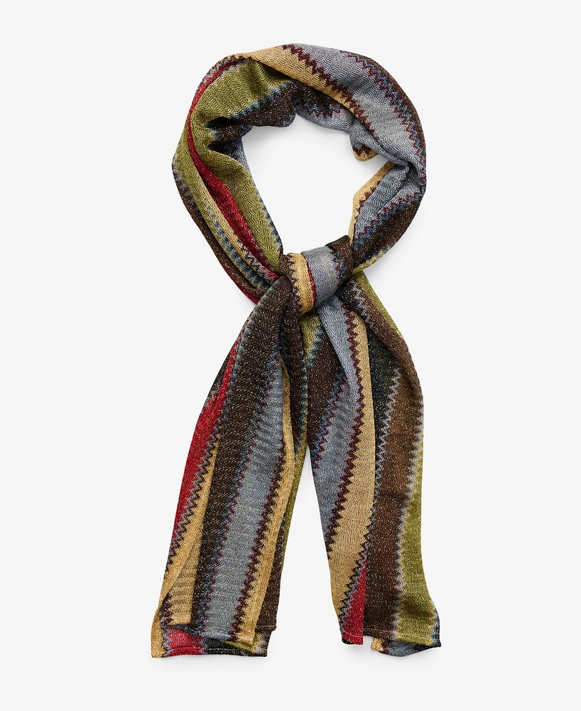 Steve Madden Chevron Shimmer Pattern Oblong Scarf