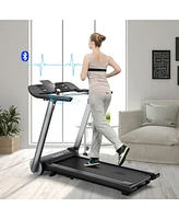Gymax Electric Folding Treadmill Italy Designer Running Machine w/ Heart Rate Belt