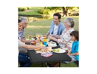 Slickblue Folding Picnic Table with 2 Benches for Convenient Outdoor Dining and Easy Storage