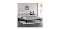 Slickblue Modern Metal Platform Bed Frame with Wood Slats