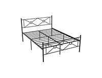 Slickblue Modern Metal Platform Bed Frame with Headboard and Footboard