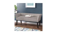 Slickblue Modern Mid-Century Upholstered Accent Bench with Wooden Legs for Stylish Seating