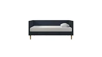 Slickblue Twin Mid-Century Modern Linen Upholstered Daybed with Sleek Design