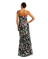 Mac Duggal Women's Multicolor Embroidered Bustier Trumpet Gown