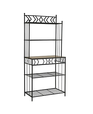 Slickblue Kitchen Baker's Rack in Metal with Marble Finish Top for Storage and Display