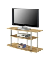 Slickblue Modern Wood and Metal Tv Stand Entertainment Center with Storage for Tv and Media Equipment