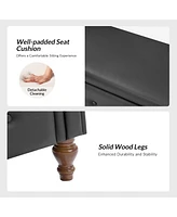 Hulala Home Benito Modern Storage Bench with Solid Wood Legs