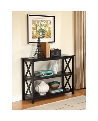 Slickblue 3-Tier Sofa Table Bookcase with Living Room Shelves for Storage and Display Organization