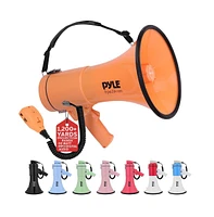 Pyle 50-Watt Portable Megaphone with Siren, MP3 Input, Automatic Siren, Shoulder Strap, Lightweight