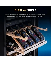 Newair Estate 24 inch 160 Bottle Wine Fridge Dual Zone in Stainless Steel