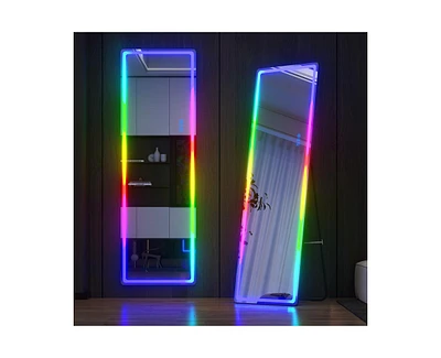 Vlsrka Full-Length Mirror with Adjustable Rgb Lighting