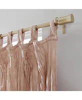 No. 918 Odelia Distressed Velvet Semi-Sheer Tab Top Curtain Panel