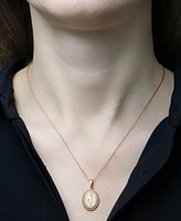 Diamond St. Mary Pendant 18" Necklace (1/10 ct. t.w.) in 10k Gold, Exclusively at Macy's