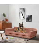 Bingopaw Waterproof Pet Couch Bed Comfortable Cat Dog Sofa with Scratch-Resistant Cover