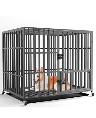 Bingopaw Xl Size Heavy Duty Dog Cage Pet Dog Crate Kennel Playpen Lockable Wheels