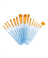 Royal & Langnickel Crafter's Choice Gold Taklon Paint Brushes, 15pc