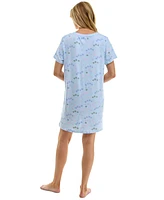 Roudelain Women's Printed Short-Sleeve Sleepshirt