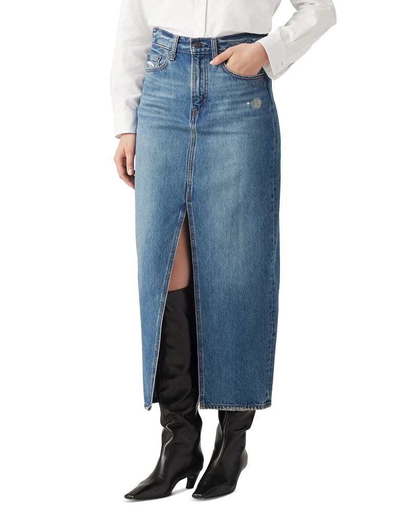 Levi's Premium Women's Mid-Rise Denim Column Ankle Skirt