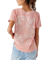 O'Neill Juniors' Flower Dreamz Graphic Cotton T-Shirt