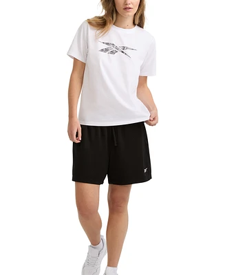 Reebok Women's Snake-Print Logo T-Shirt