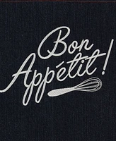 Design Imports Bon Appetit Denim Embroidered Apron