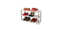 Slickblue 3-Shelf Modern Shoe Rack - Sleek Storage Organizer for Entryway