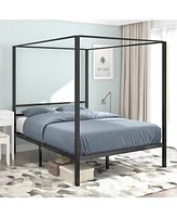 Slickblue Modern Four Poster Canopy Bed