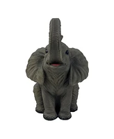 Fc Design "2-pc Gift Set" 7"H Elephant Sitting Trunk Up Figurine Statue Ornament Home Room Office Decor and Perfect Gift Ideas for Housewarming, Holid