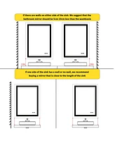Wisfor Led Vanity Mirror with Gold Frame Wall Mount Bathroom Mirror Frontlit Anti-Fog