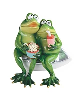 Fc Design "2-pc Gift Set" 6"W Romantic Frog Couple Watching Movie with Popcorn and Soda Statue Animal Figurine Statue Ornament Home Room Office Decor