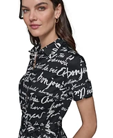 Karl Lagerfeld Paris Women's Printed Shirtdress