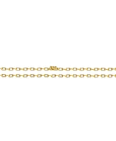 Rachel Glauber 14k Gold Plated with Cubic Zirconia Flat Cable Link Chain Layering Bracelet